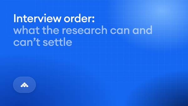 How much does interview order change the final hiring decision?