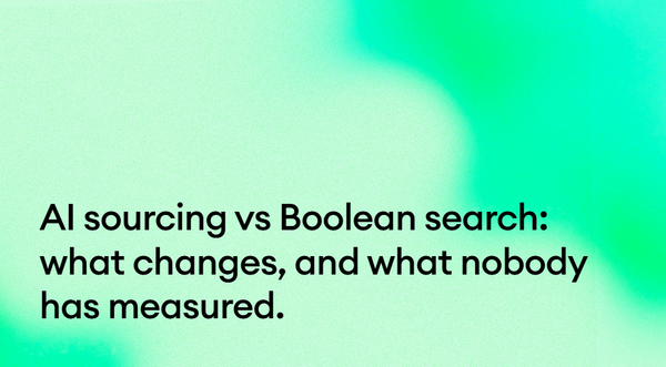 AI sourcing vs Boolean search: what changes, and what nobody has measured.