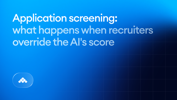 What happens when recruiters override the AI's application score