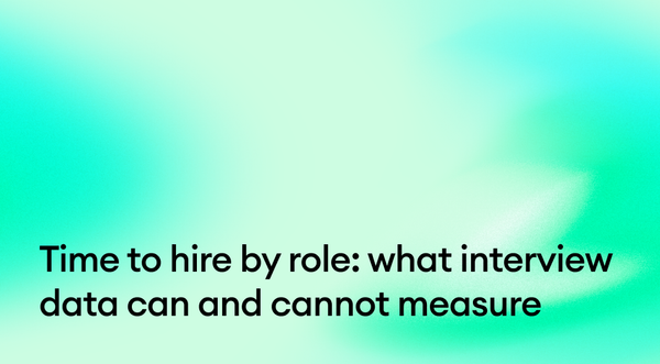 Time to Hire by Role: What Interview Data Can and Cannot Measure