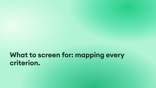 How to decide what to screen for and what to leave to the interview.