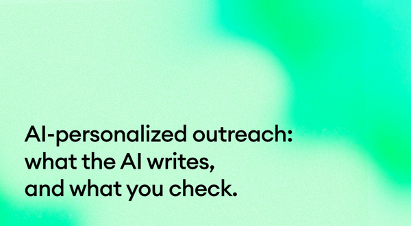 AI-personalized candidate outreach sequences: what to let the AI write and what to check before it sends.