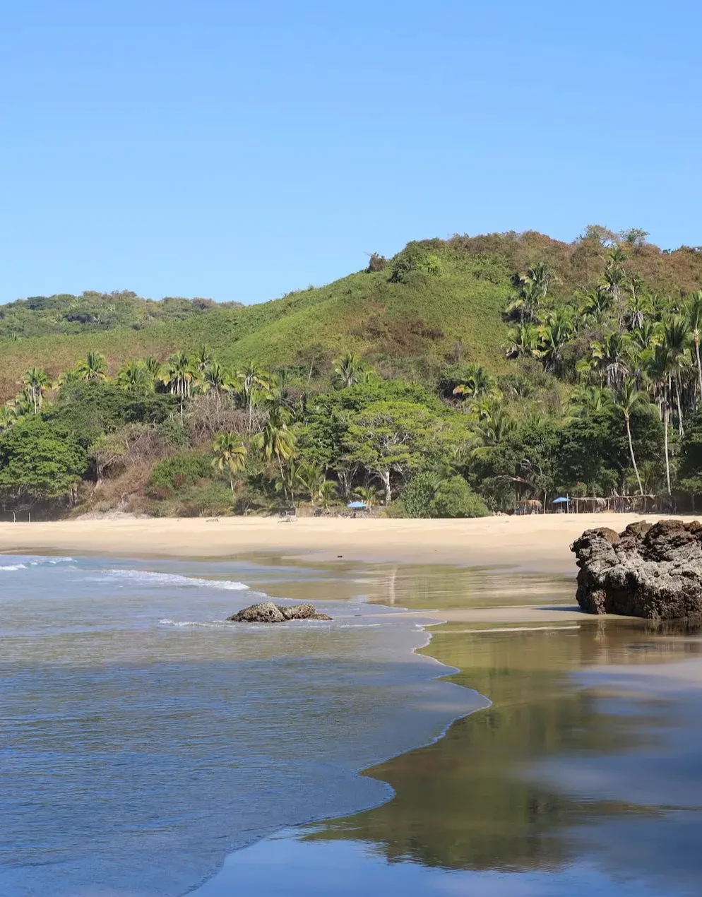 mar de la playa punta monterrey en nayarit