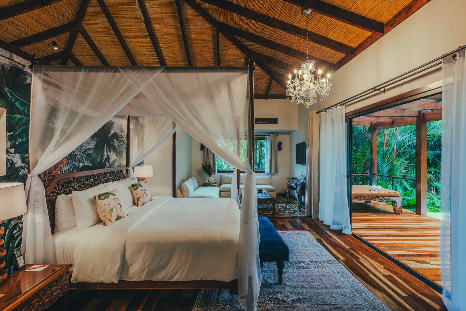 hotel room at one of the sustainable luxury hotels in Costa Rica near Arenal.