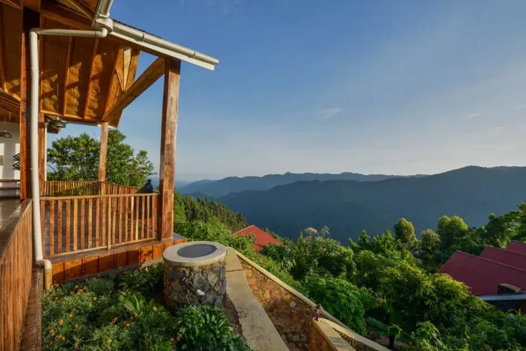 balcony at a hotel in Bwindi, Ugands