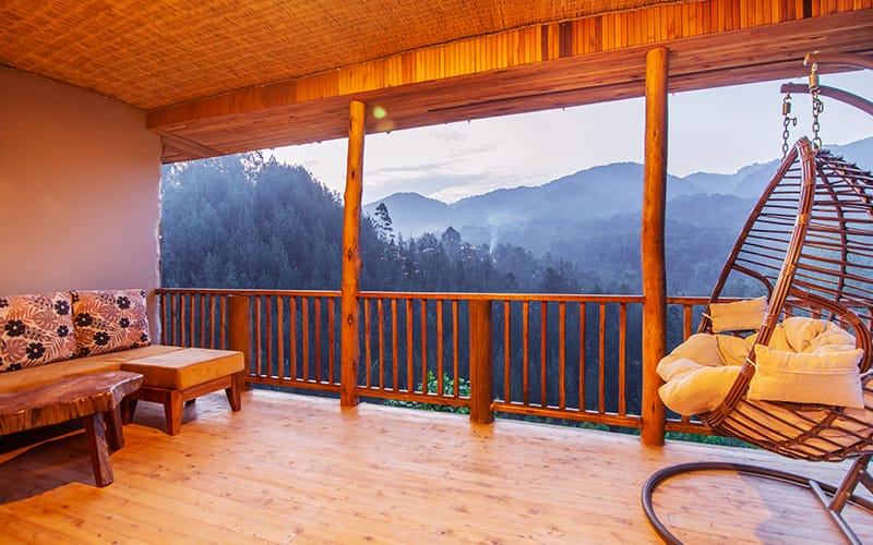 room at a hotel in Uganda's Forest