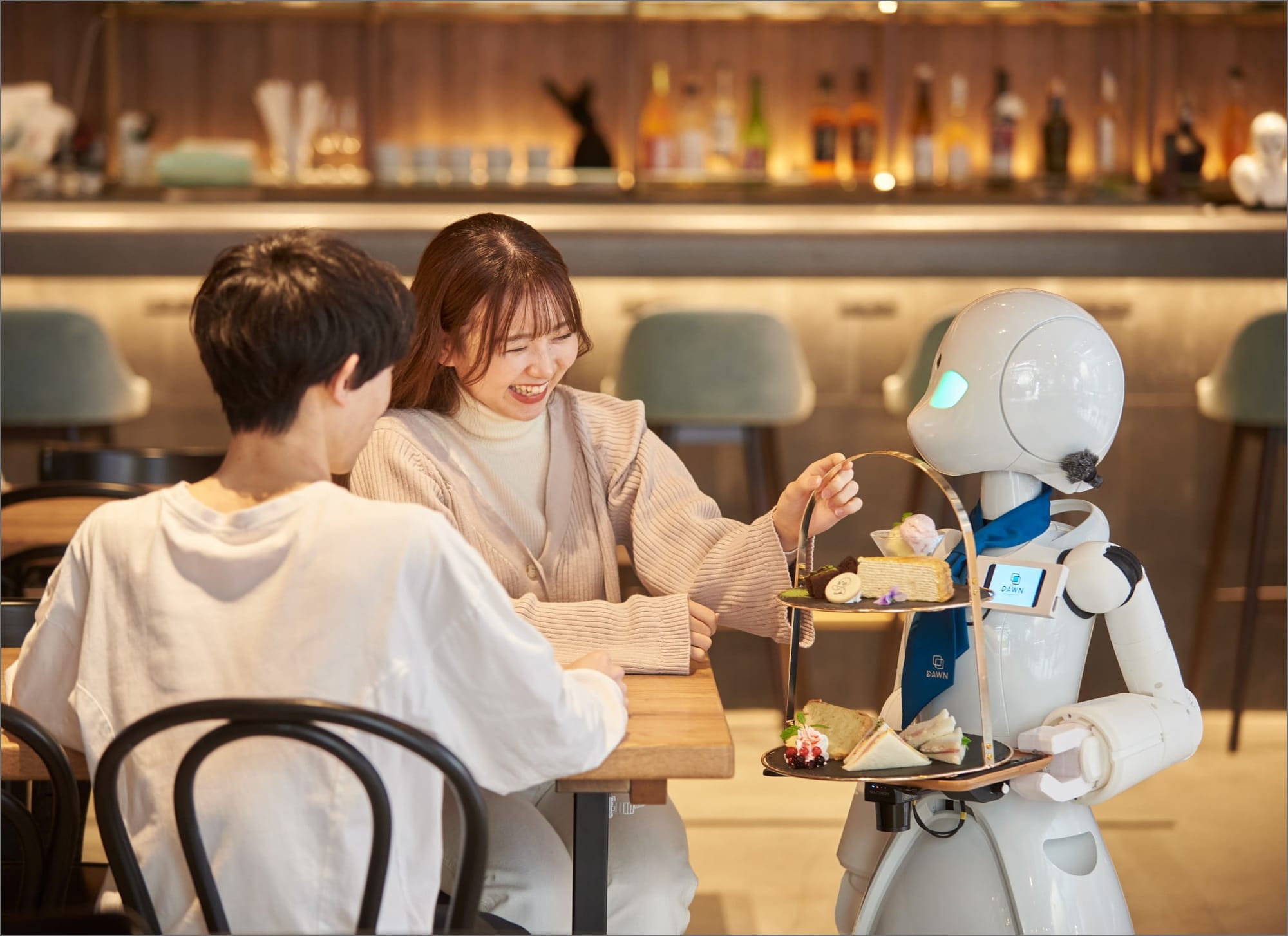 service robots in japans cafe