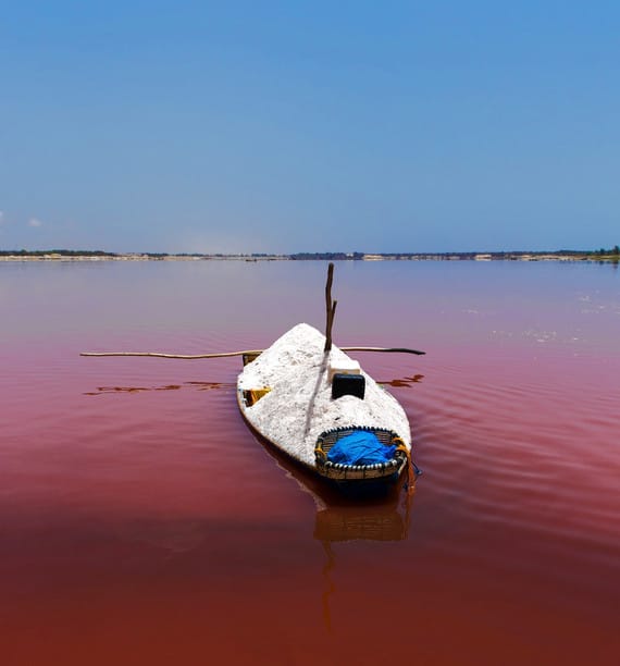 lake retba senegal, pink lake, lac rose