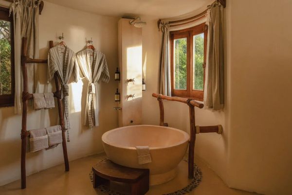 baño de uno de los hoteles en mazunte Oaxaca