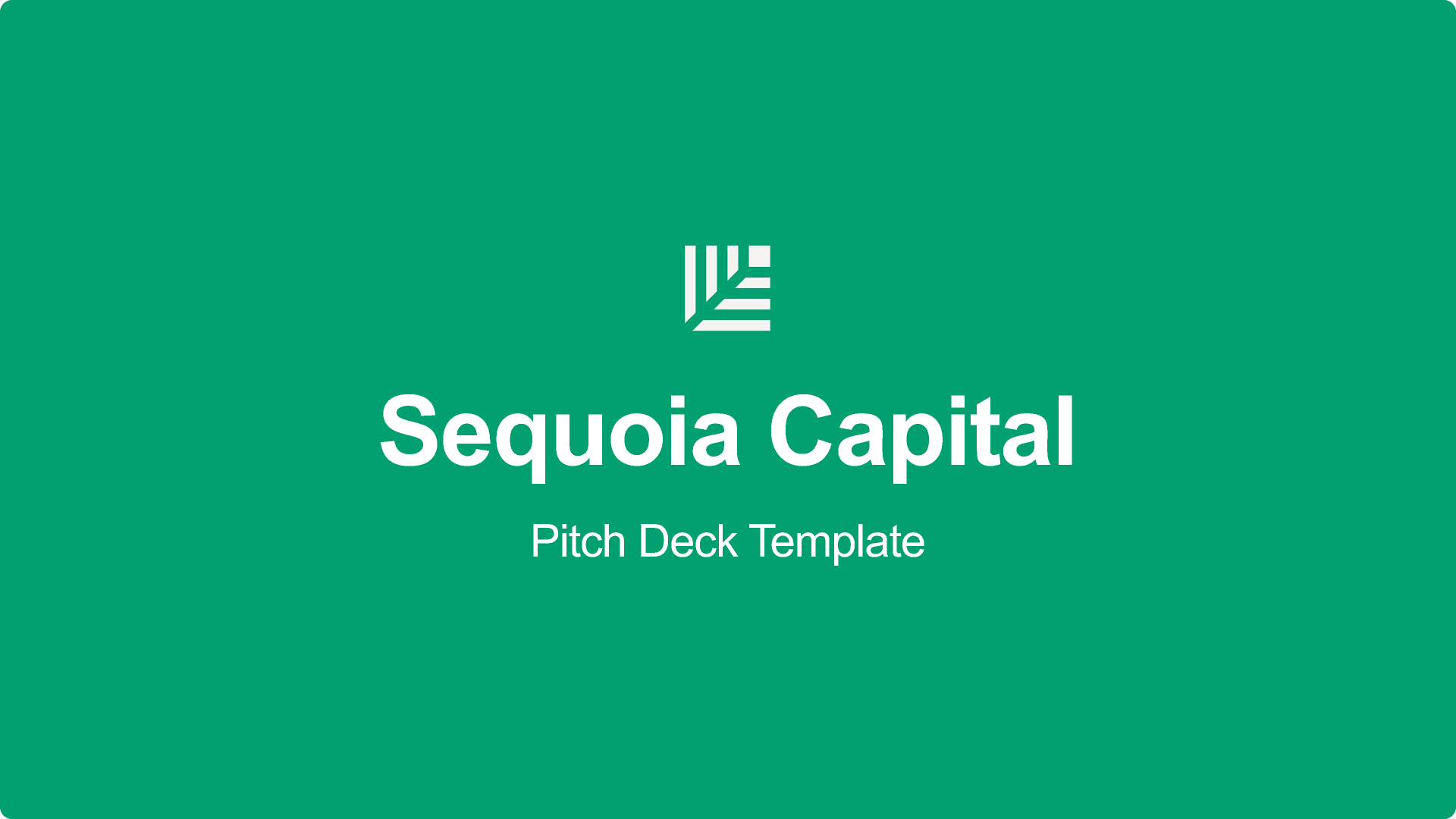Sequoia-inspired pitch deck template