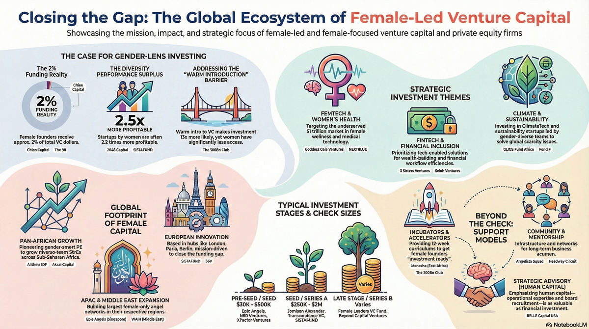 174+ Female-Led Venture Capital Firms Directory