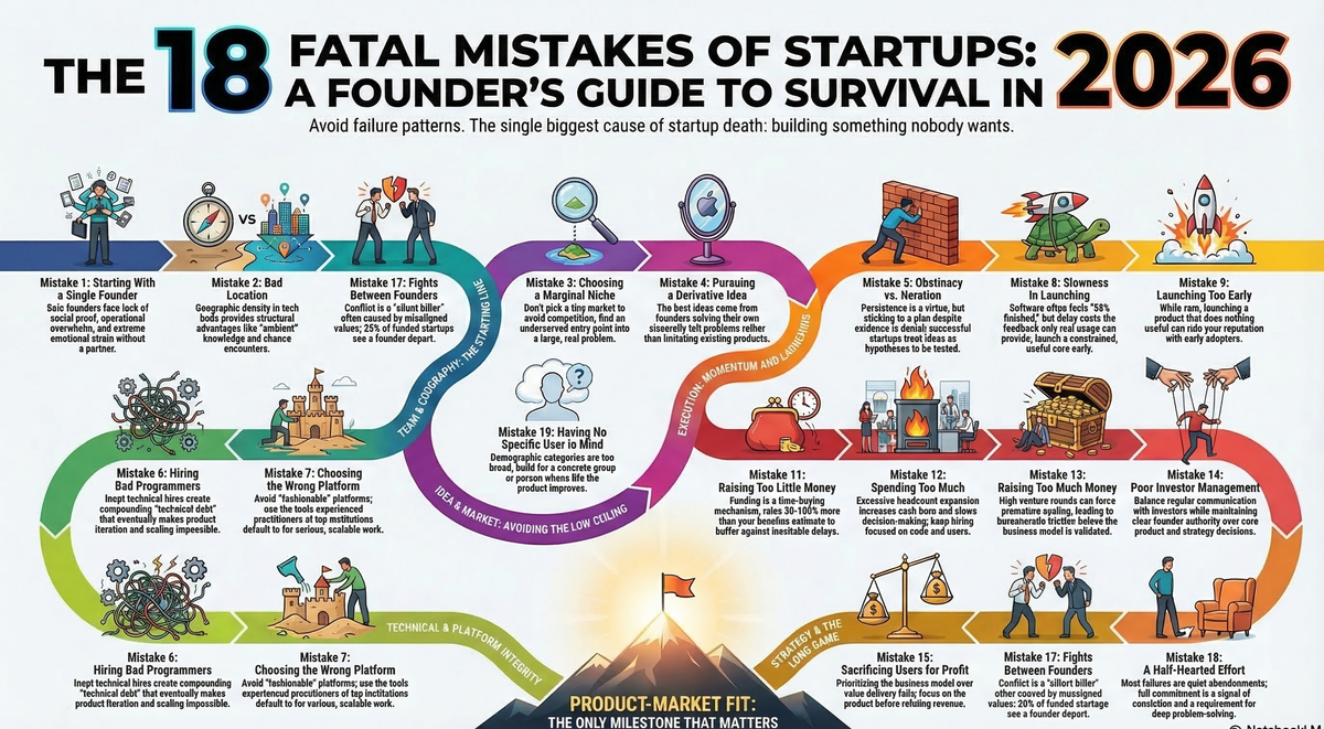 18 Reasons Most Startups Fail