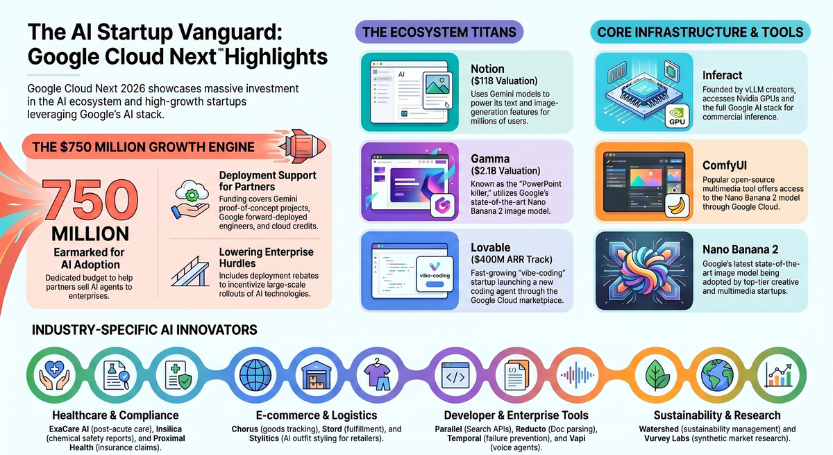 AI startups showcased at Google Cloud Next