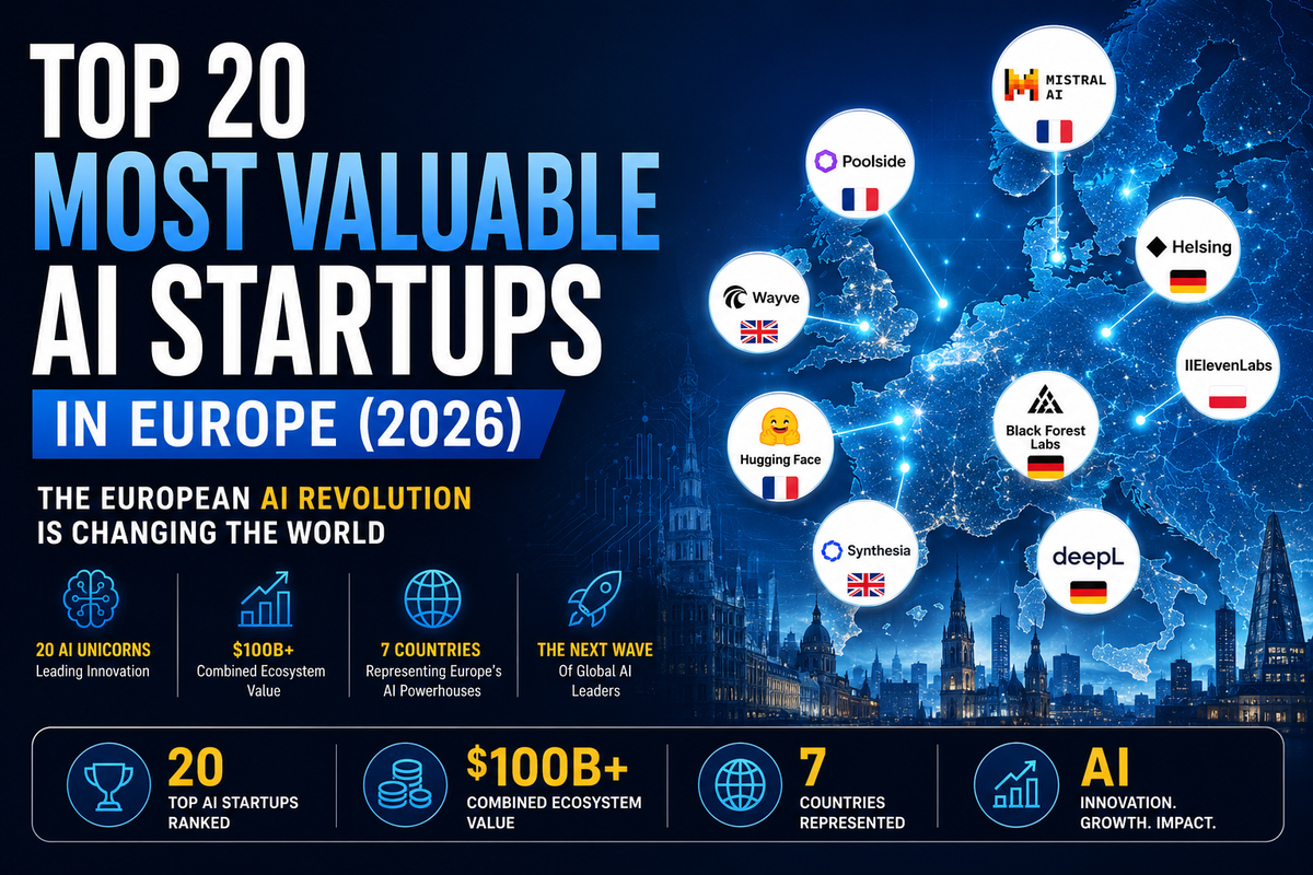 Top 20 Most Valuable AI Startups in Europe