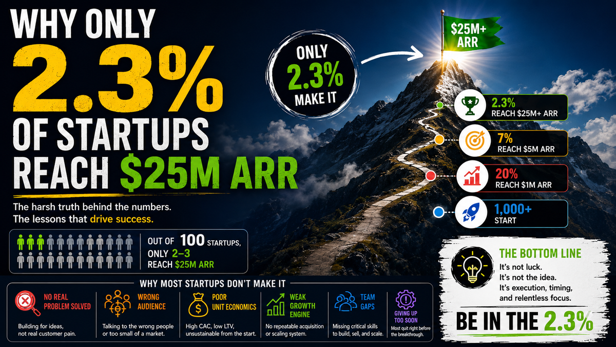 Why Only 2.3% of Startups Reach $25M ARR
