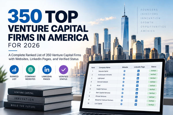 350 Top Venture Capital Firms in America for 2026