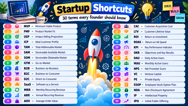 30 Startup Terms Every Founder Should Know | Startup Glossary