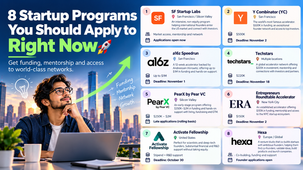 Startup Accelerators Accepting Applications in 2027: 8 Programs to Apply To