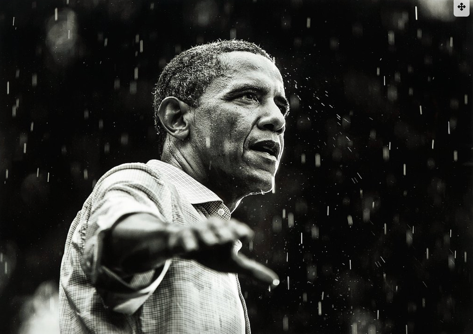 Obama in the Rain