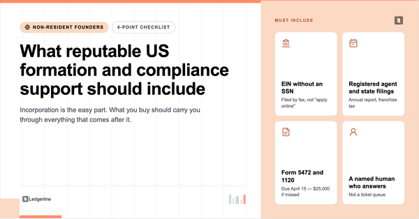 US Company Formation for International Founders: What Support Should Actually Cover