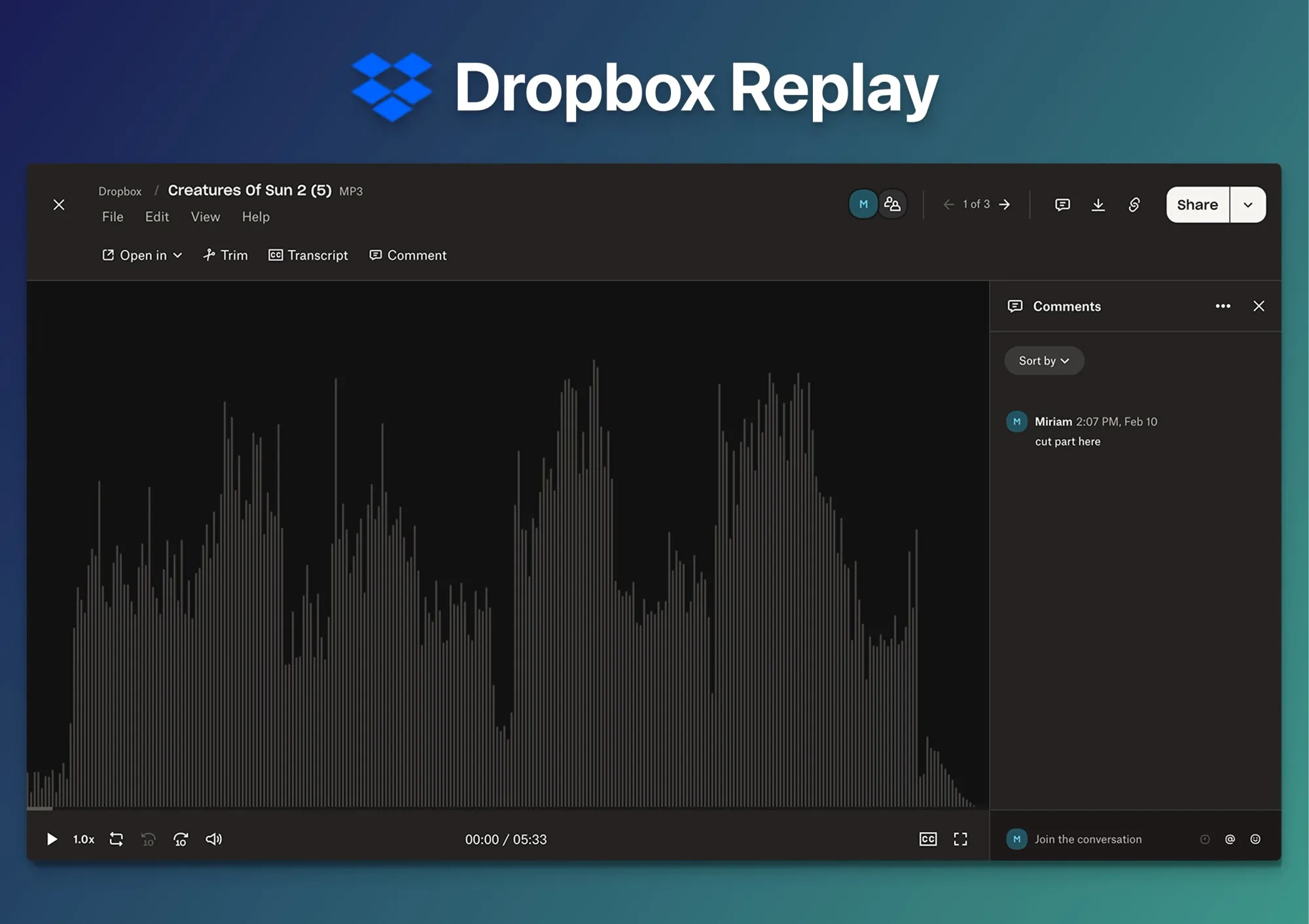 Dropbox Replay overview
