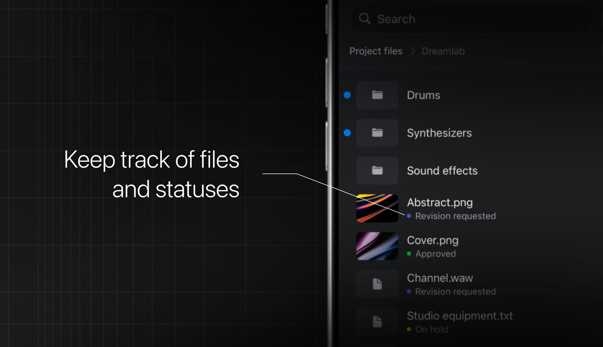 Pibox iOS app files and statuses