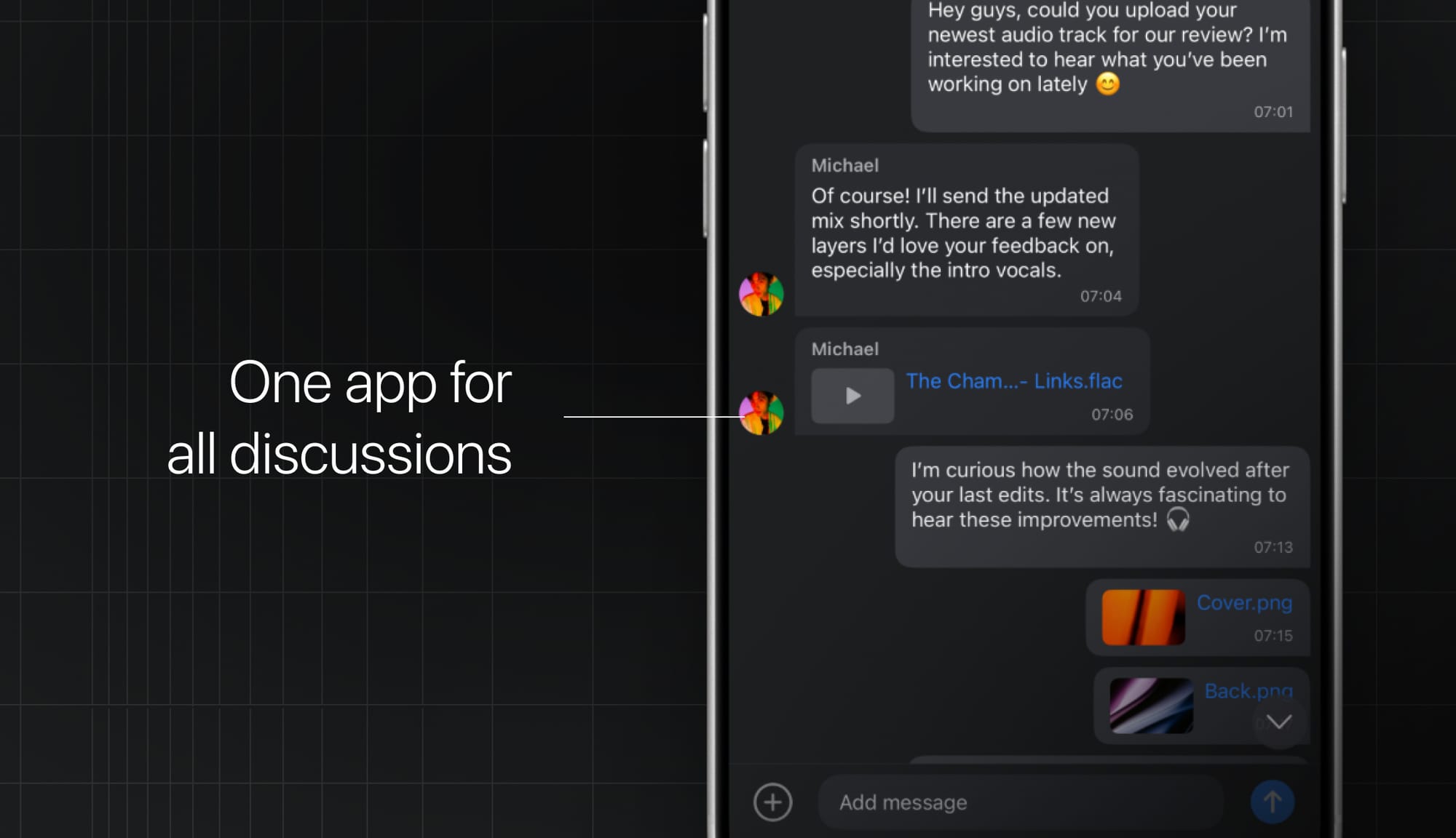 Pibox iOS app team chat