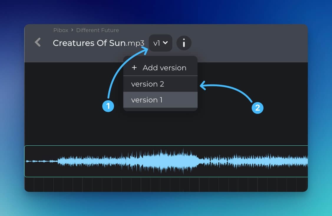 Version control feature in Pibox