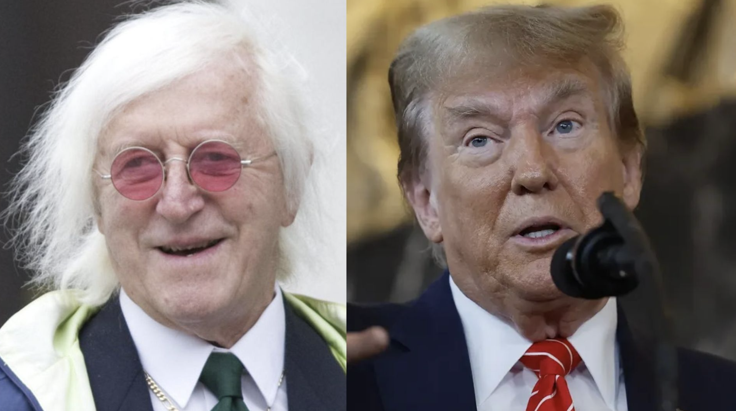 Notorious celebrity sex predators Jimmy Savile and Donald Trump