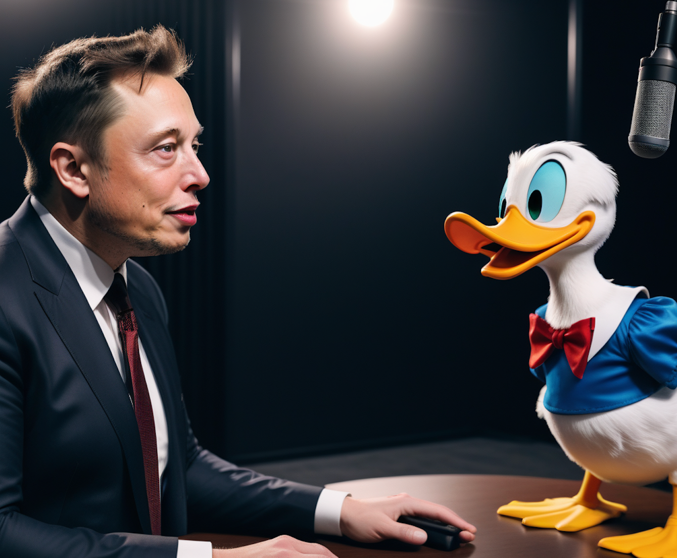 Mickey Musk and Donald Duck