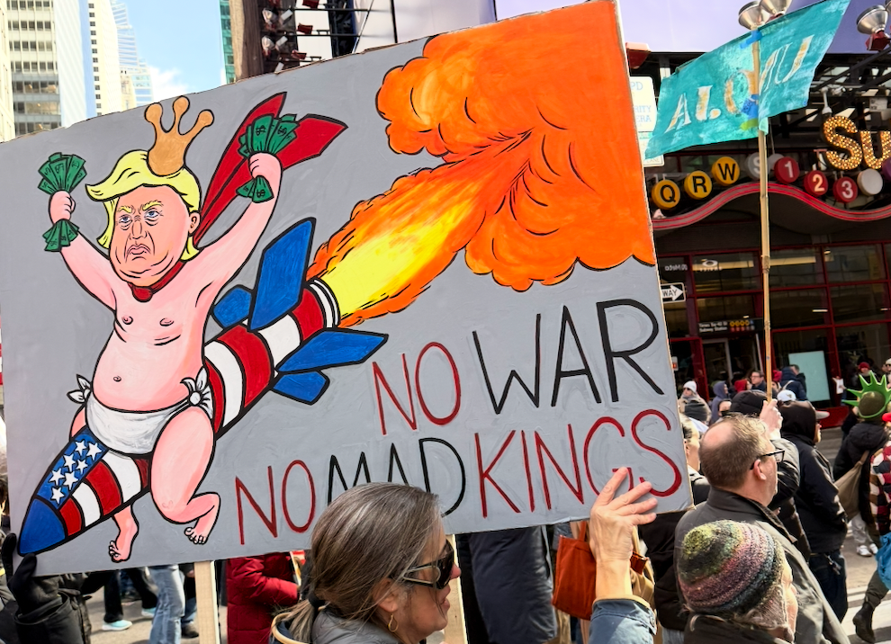 "No ICE. No War. No Kings."