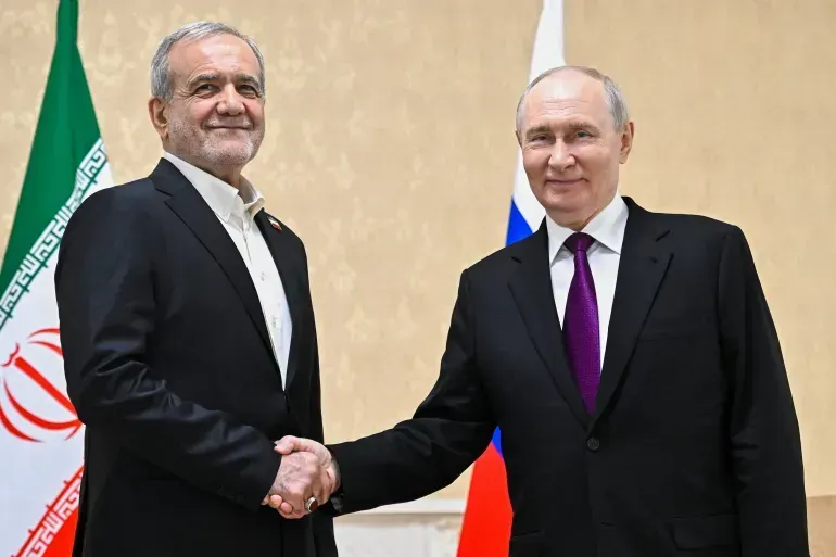 Pezeshkian tells Putin U.S. pressure is pushing Iran further toward Russia