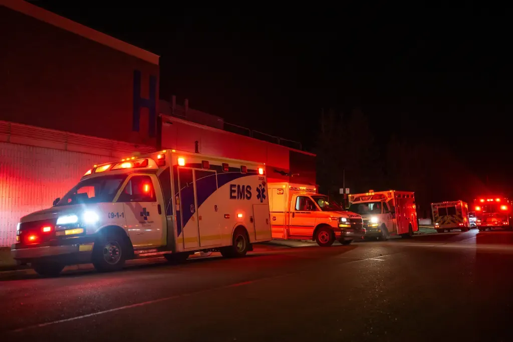Four reported dead and dozens injured in explosion and fire at Canadian military base in Alberta