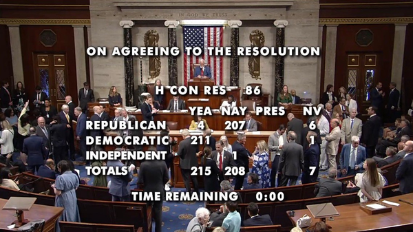 US House votes to halt Trump's Iran war.