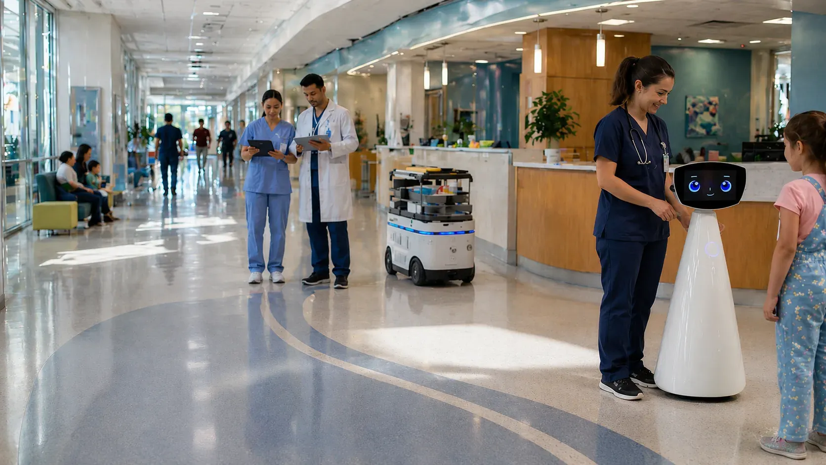 Robin the Robot supporting patients and hospital staff workflows