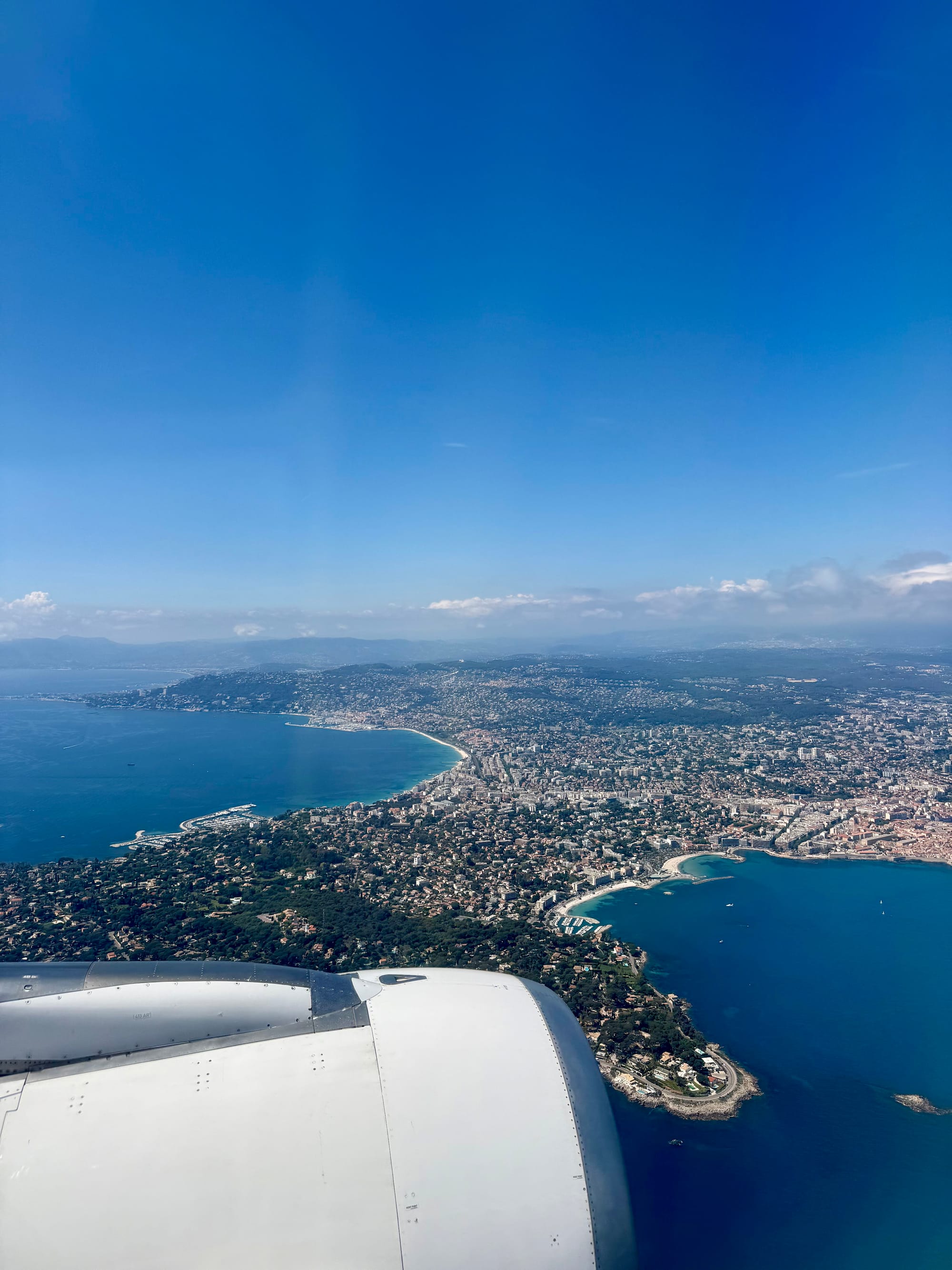 Approaching Nice — Côte d'Azur from above. Photo: Christopher Quente