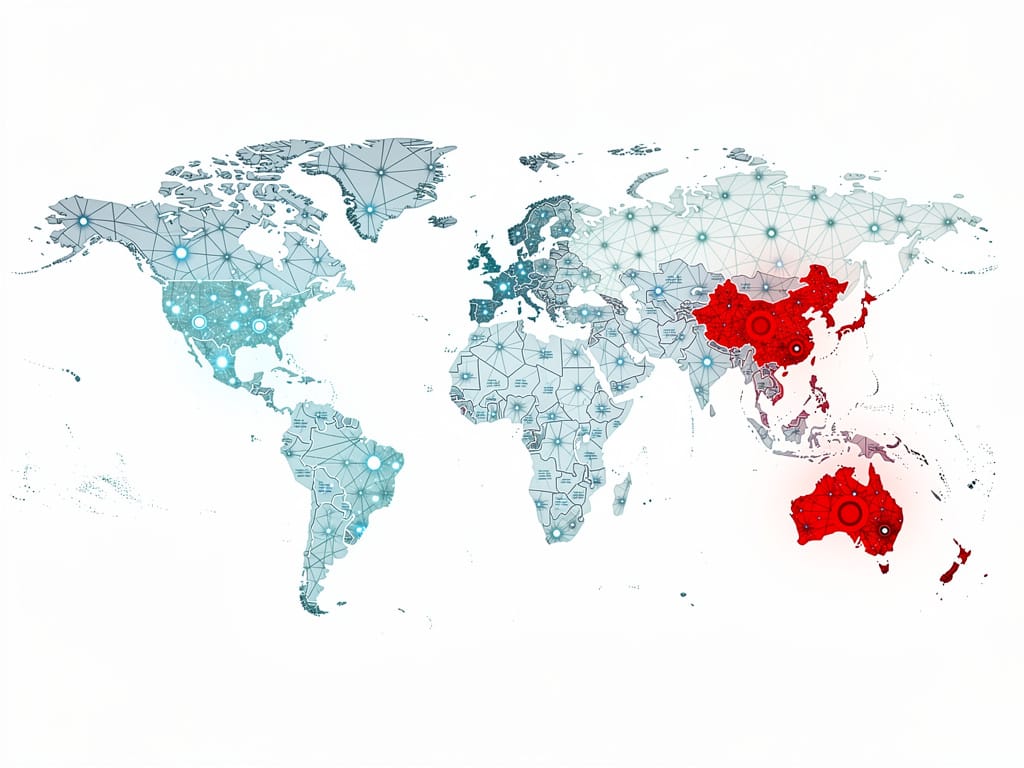 Infographic map showing global investment risk hotspots