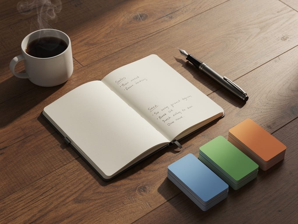 A well-organized desk representing financial planning and asset location