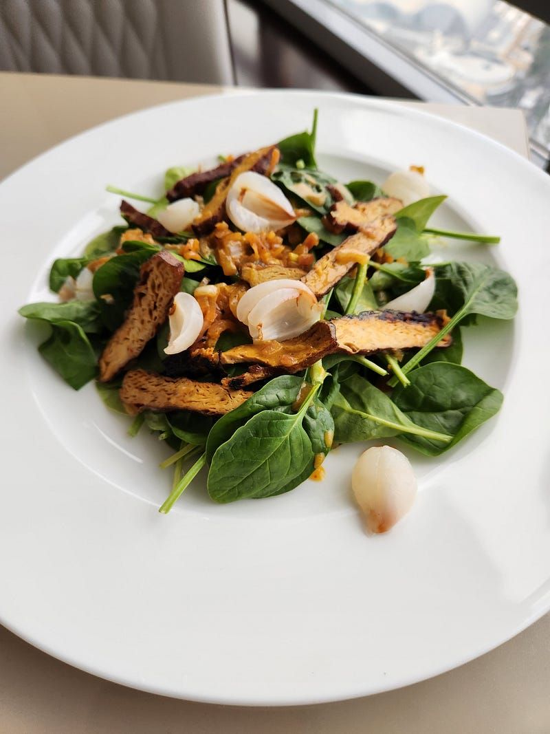 Cooking with ChatGPT: Southeast Asian-inspired Grilled Tofu Salad with Lychee