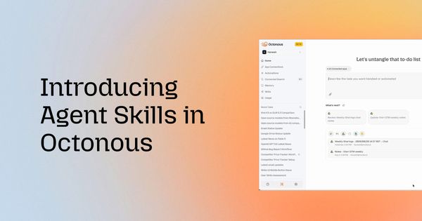 Introducing Agent Skills in Octonous