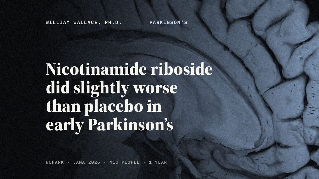 Nicotinamide Riboside Did Slightly Worse Than Placebo in Early Parkinson's