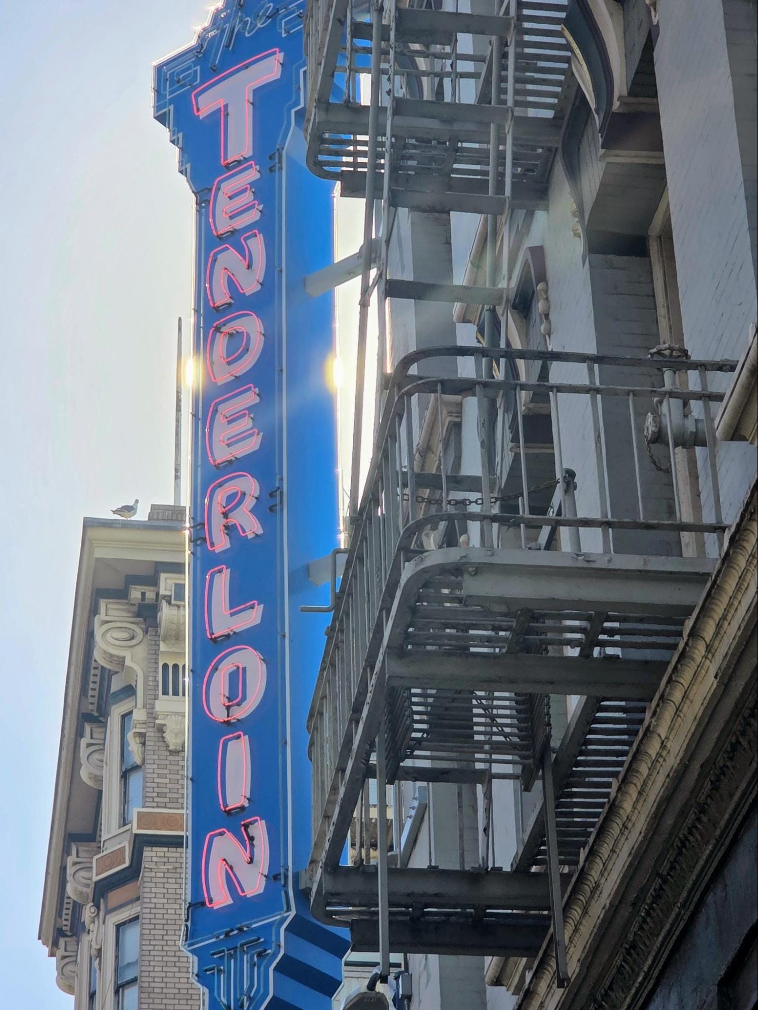 A neon sign that reads, “The Tenderloin.”