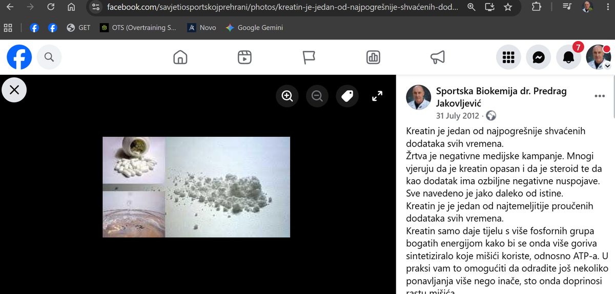 BLAST FROM THE PAST: Kreatin, mitovi iz 2012. i forenzička istina koja traje