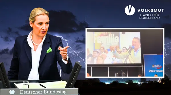 Schubs-Attacke im AfD-Saal: Jetzt schaltet sich sogar Weidels Sprecher ein