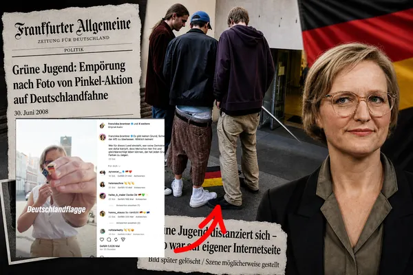 Grüne Jugend pinkelt auf Deutschlandflagge - Grünen-Chefin will Flagge zurück