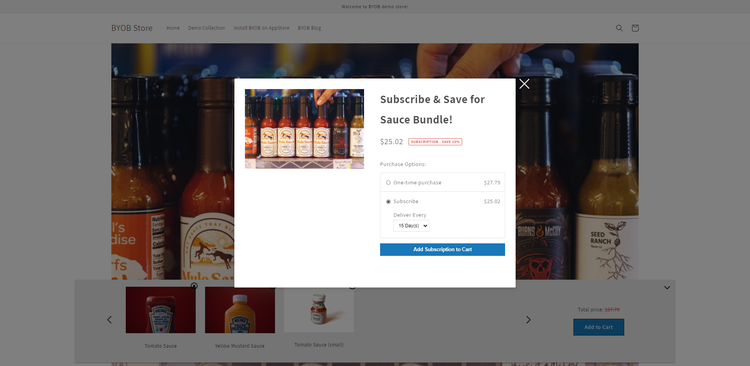 Integration with subscription apps (Build a box with Recharge)!