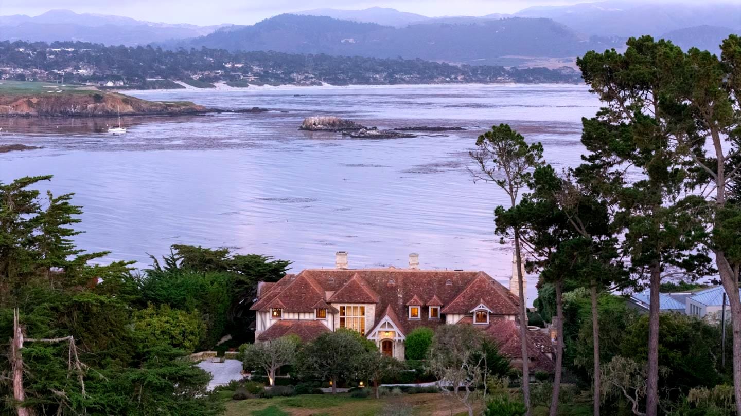 Aerial of Gem Cove, Pebble Beach, California. Courtesy Canning Properties Group / Sotheby's International Realty.