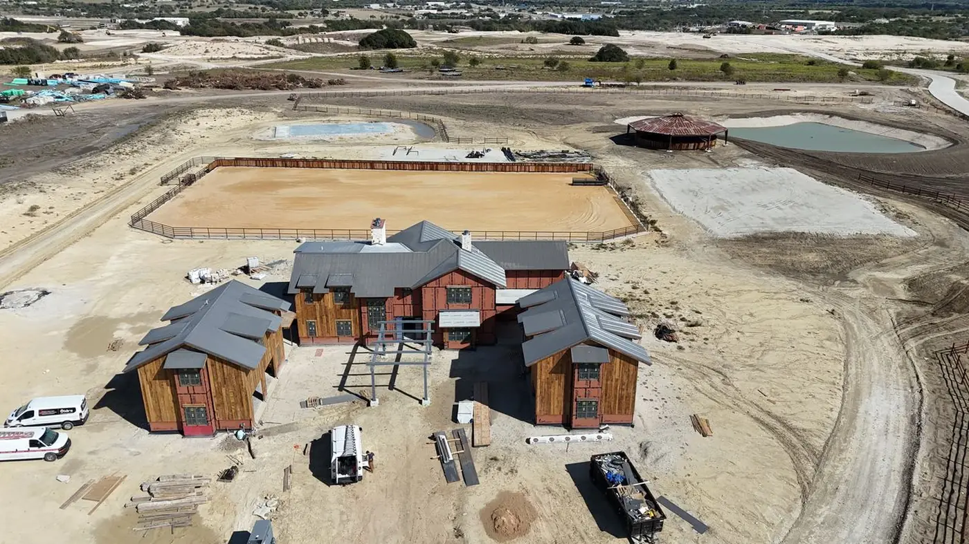 The Lodge under construction at Bluejack Ranch in Aledo, Texas