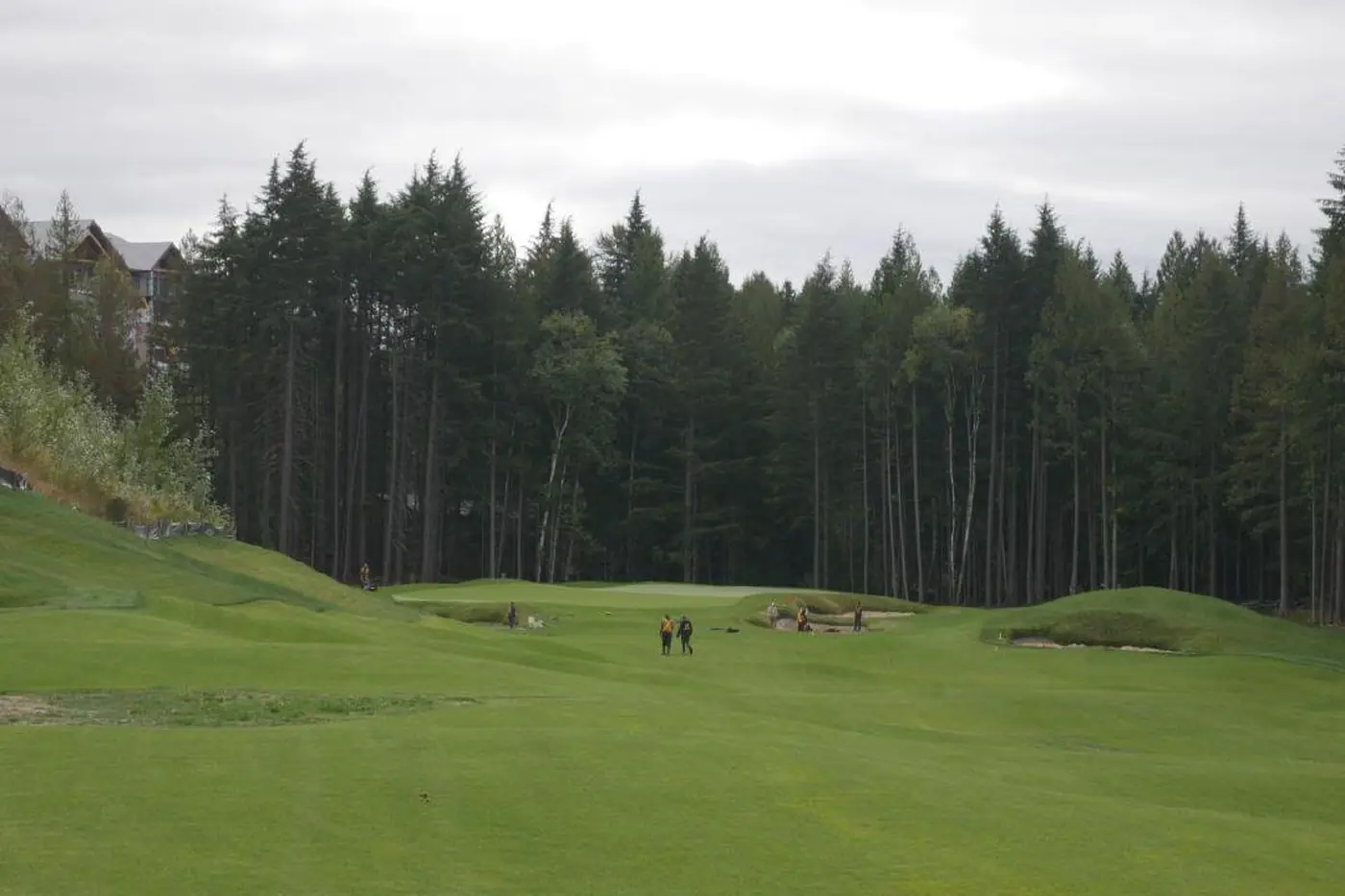 Landscaping crews at work on the Cabot Revelstoke golf course in British Columbia