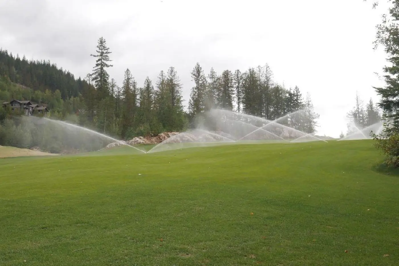 A green on the Cabot Revelstoke golf course under construction in British Columbia